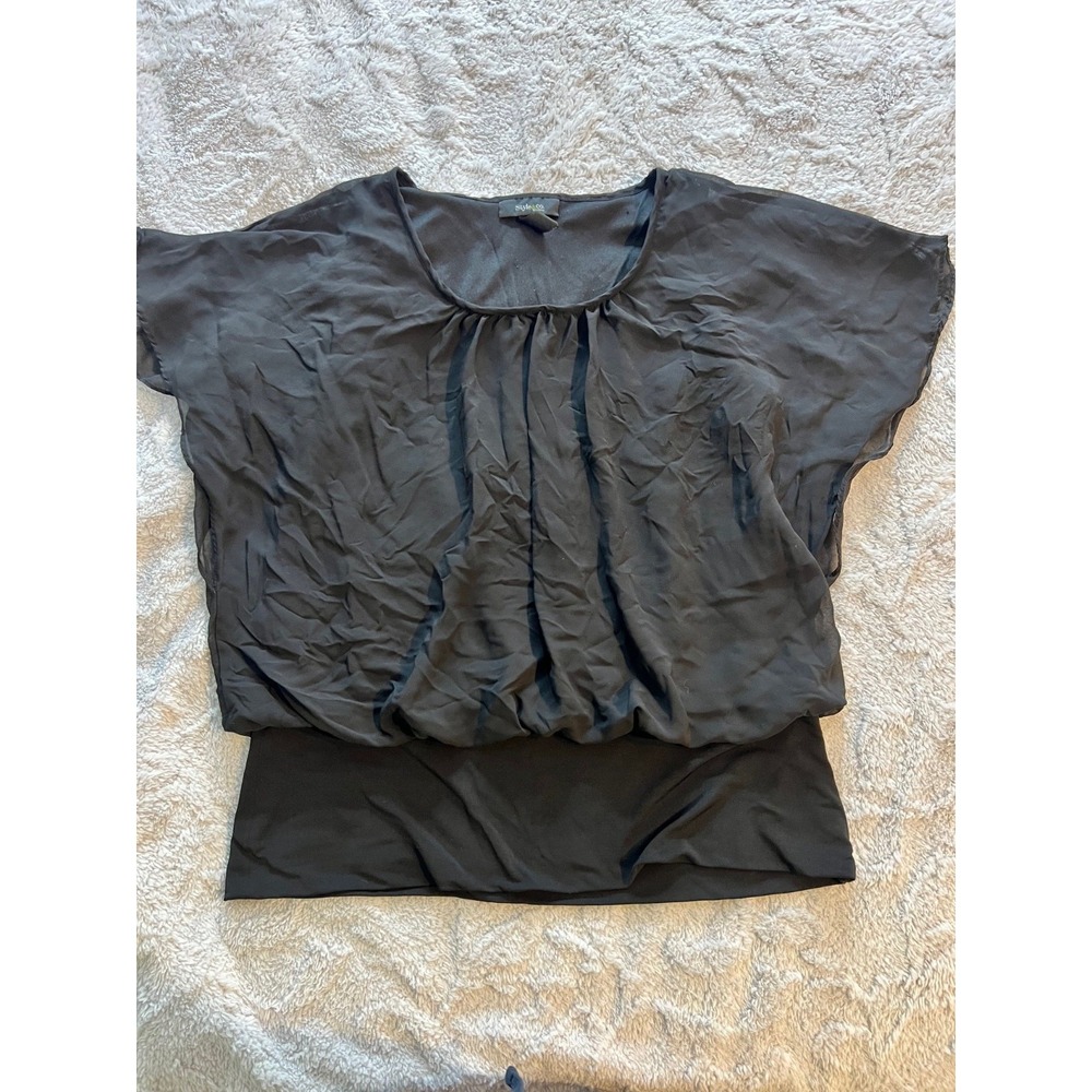 Women's Style & Co. Black Dress‎ Shirt Size 1x